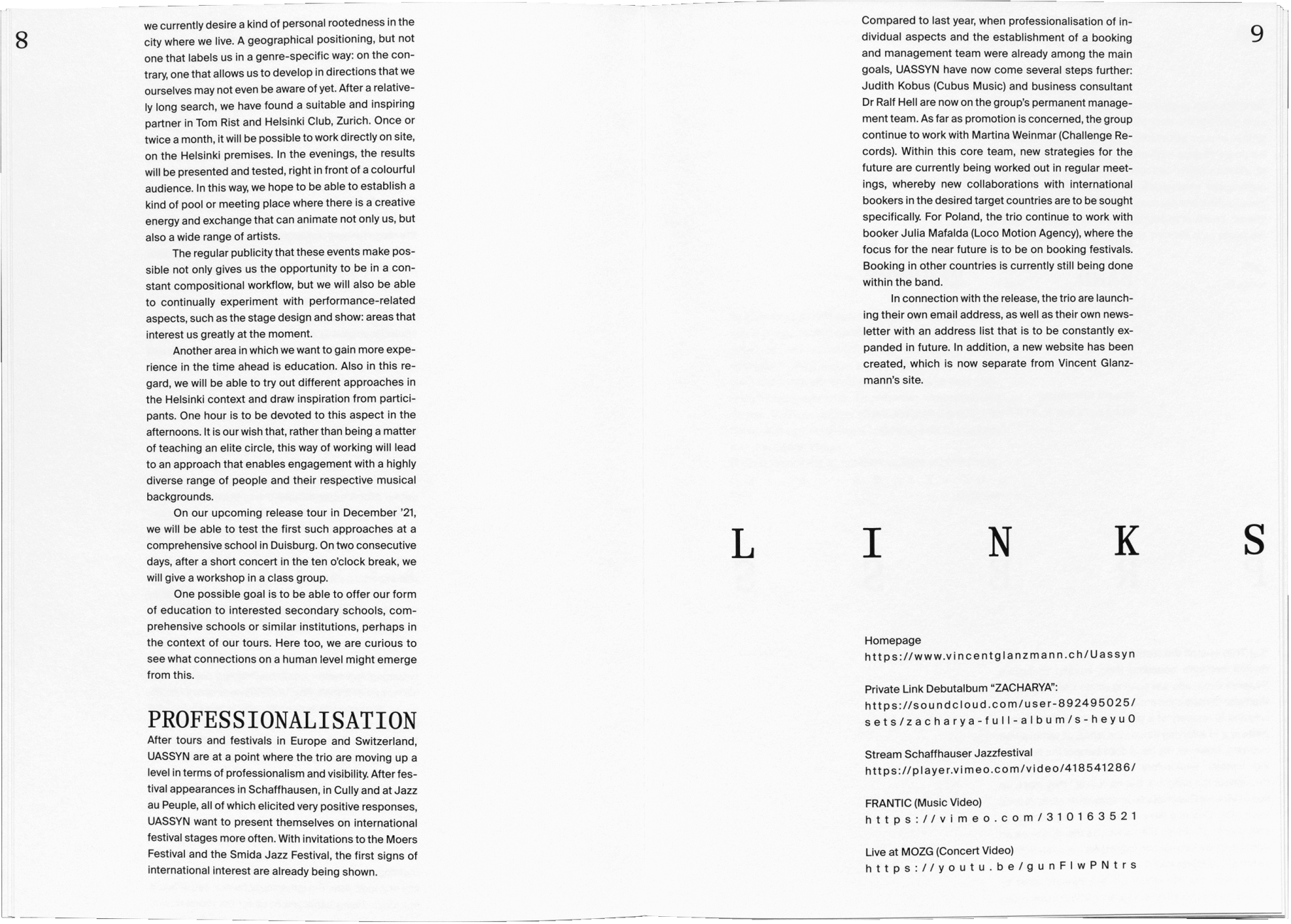 Uassyn Stiftungseingabe